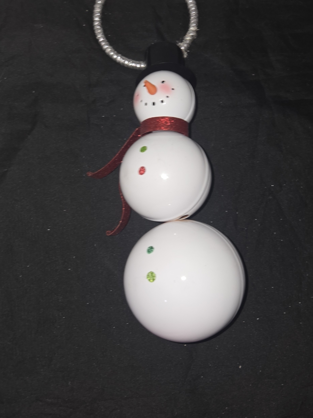 Vintage Metal Jingle Bell Snowman Hanging Holiday Decoration